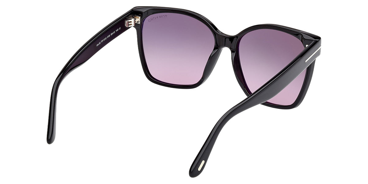 Tom Ford FT1312 IRIS-02 01B 56 - Shiny Black / Gradient Smoke #id:ft131201b_s:100125