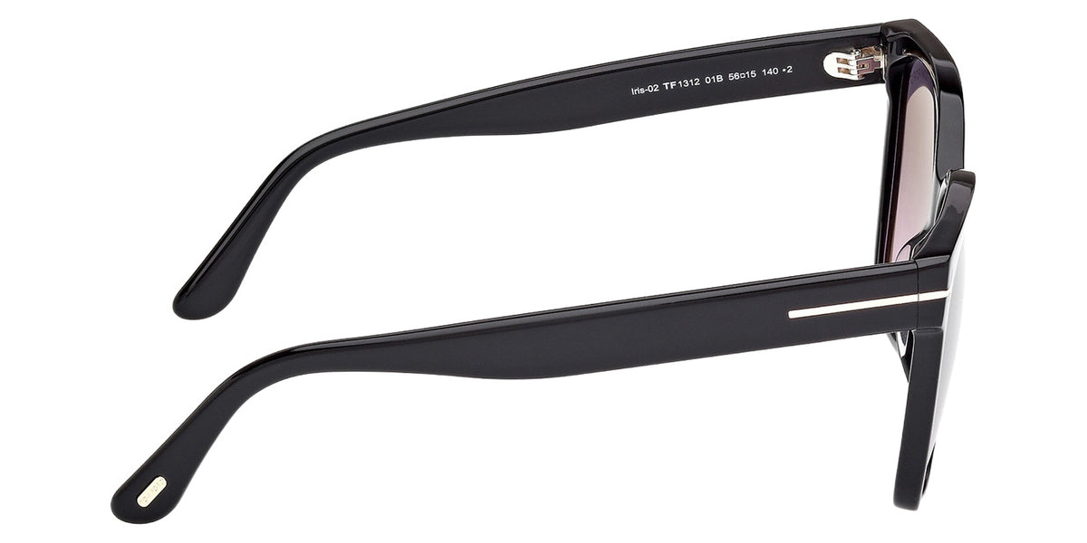 Tom Ford FT1312 IRIS-02 01B 56 - Shiny Black / Gradient Smoke #id:ft131201b_s:100130