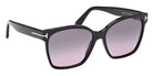 Tom Ford FT1312 IRIS-02 01B 56 - Shiny Black / Gradient Smoke #id:ft131201b_s:100135