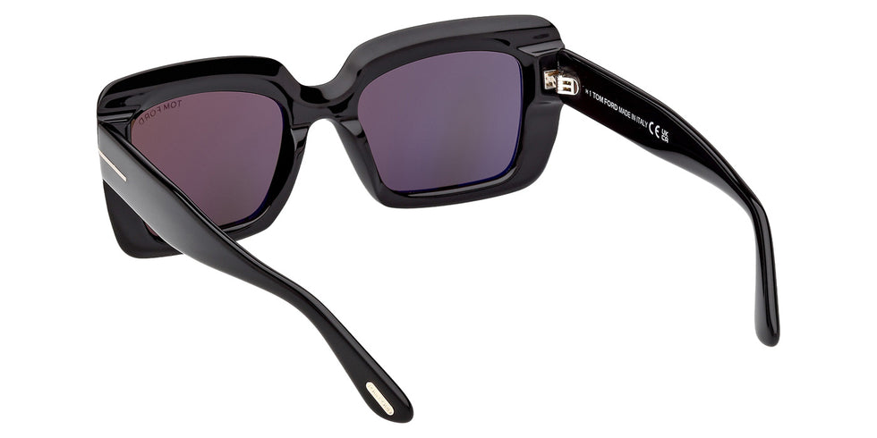Tom Ford FT1318 LEILA-02 01A 52 - Shiny Black / Smoke #id:ft131801a_s:100115