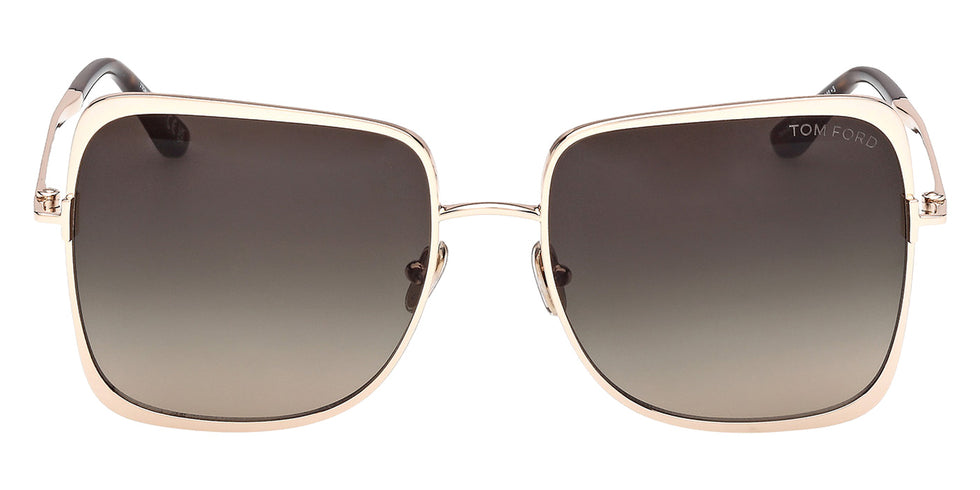 Tom Ford FT1319 TARA-02 28B 57 - Shiny Rose Gold / Gradient Smoke #id:ft131928b_s:100100