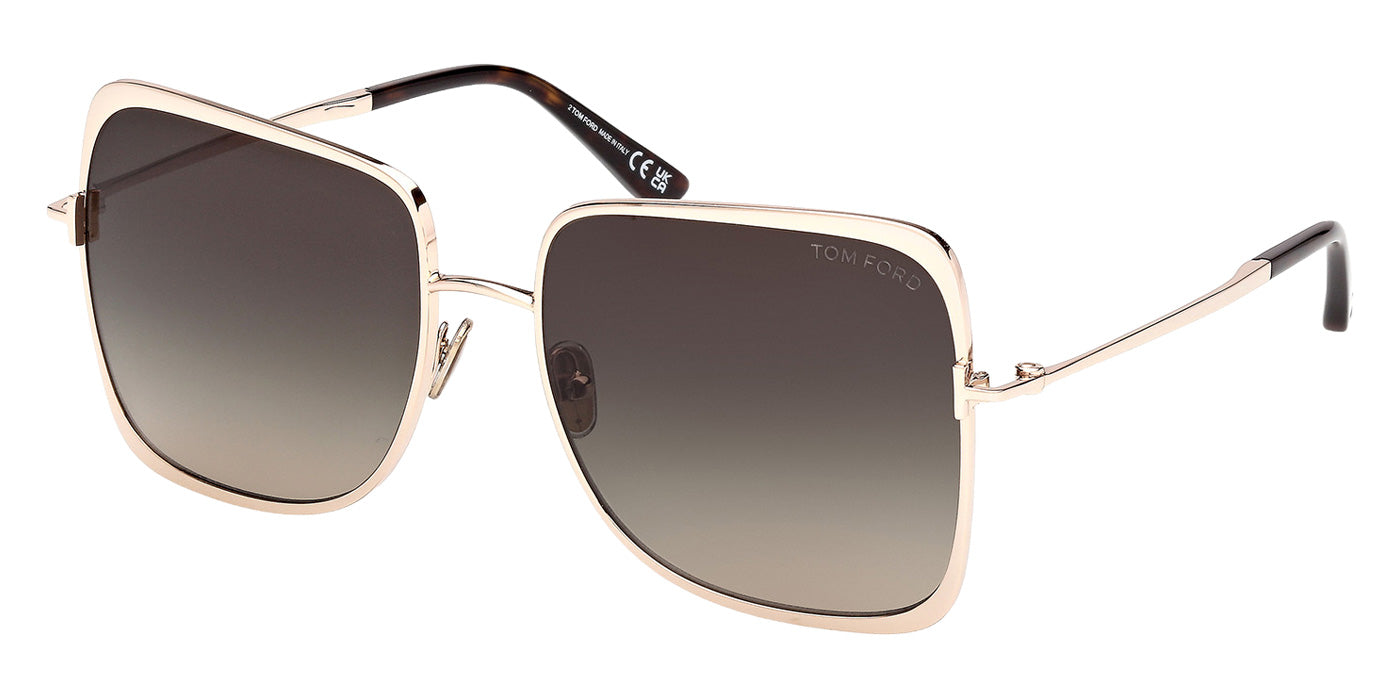 Tom Ford FT1319 TARA-02 28B 57 - Shiny Rose Gold / Gradient Smoke #id:ft131928b_s:100105