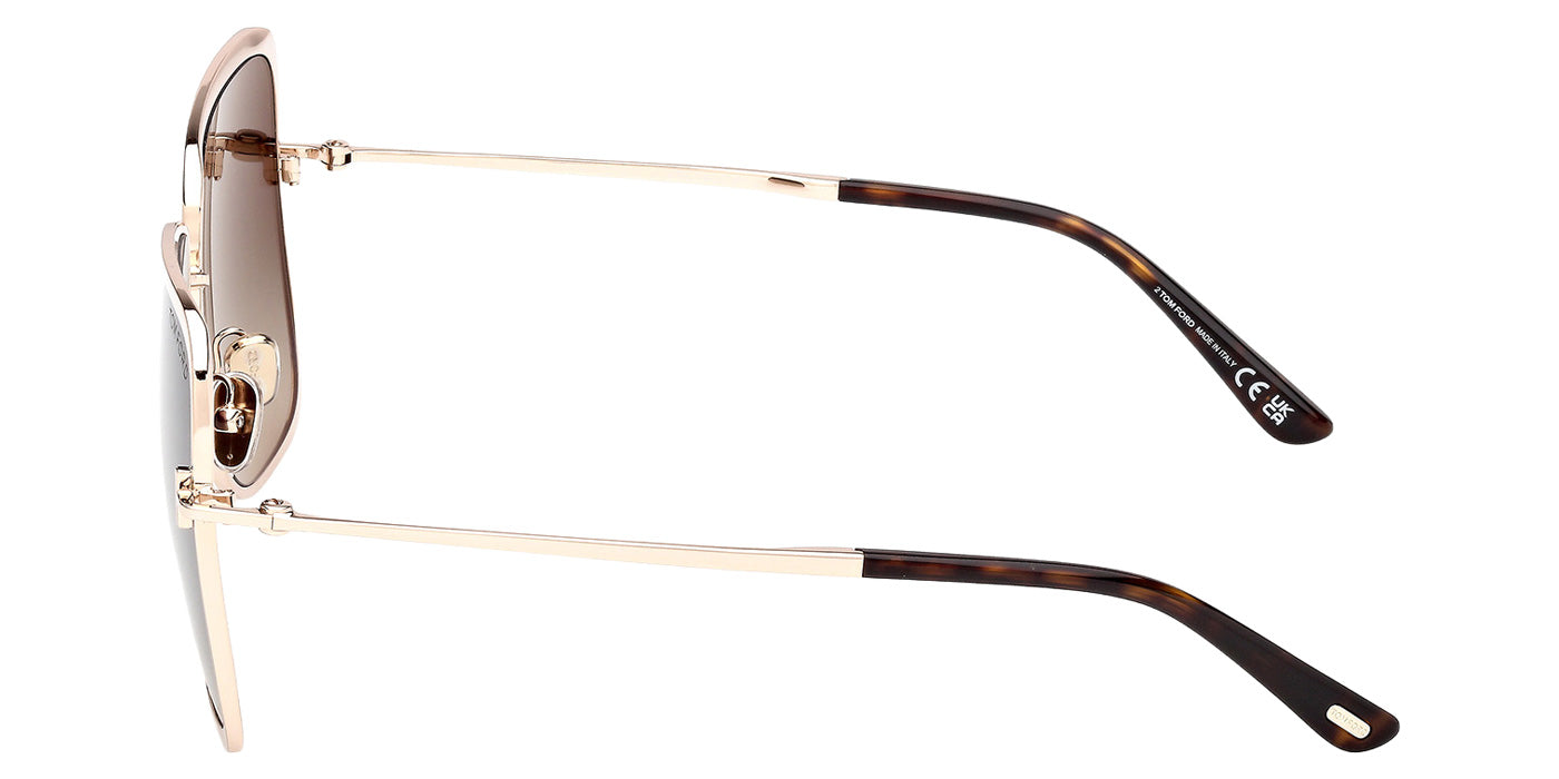 Tom Ford FT1319 TARA-02 28B 57 - Shiny Rose Gold / Gradient Smoke #id:ft131928b_s:100110