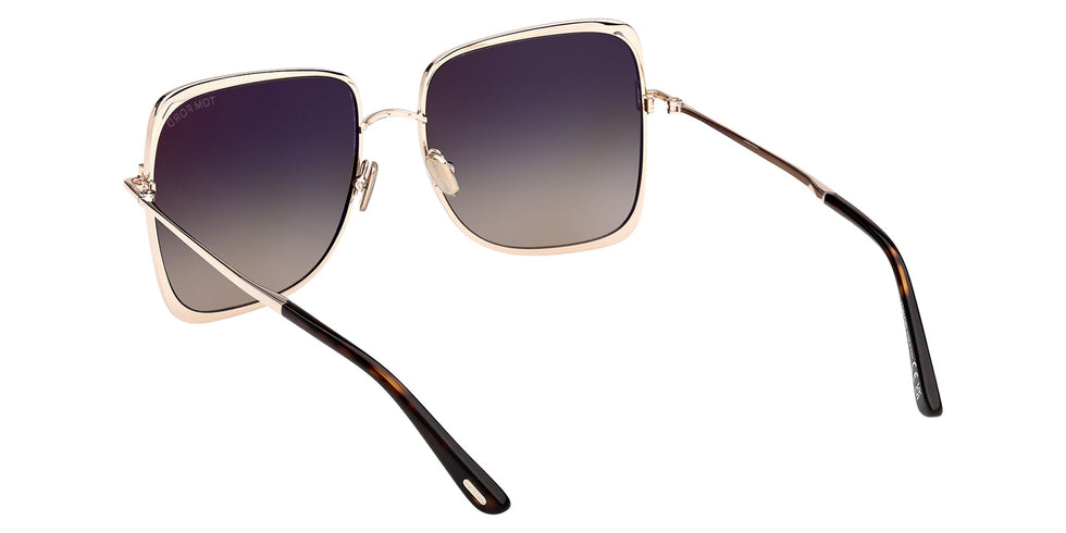 Tom Ford FT1319 TARA-02 28B 57 - Shiny Rose Gold / Gradient Smoke #id:ft131928b_s:100115