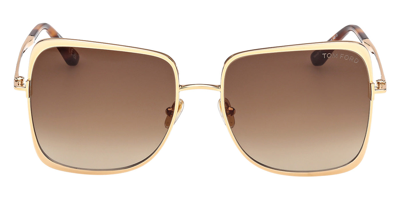 Tom Ford FT1319 TARA-02 30F 57 - Shiny Deep Gold / Gradient Brown #id:ft131930f_s:102100