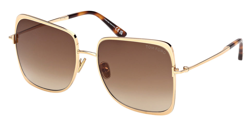 Tom Ford FT1319 TARA-02 30F 57 - Shiny Deep Gold / Gradient Brown #id:ft131930f_s:102105