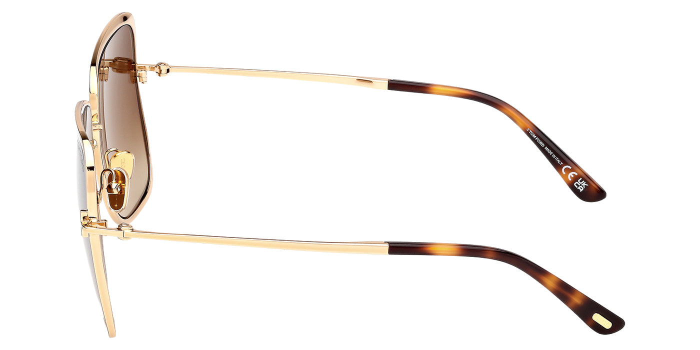 Tom Ford FT1319 TARA-02 30F 57 - Shiny Deep Gold / Gradient Brown #id:ft131930f_s:102110