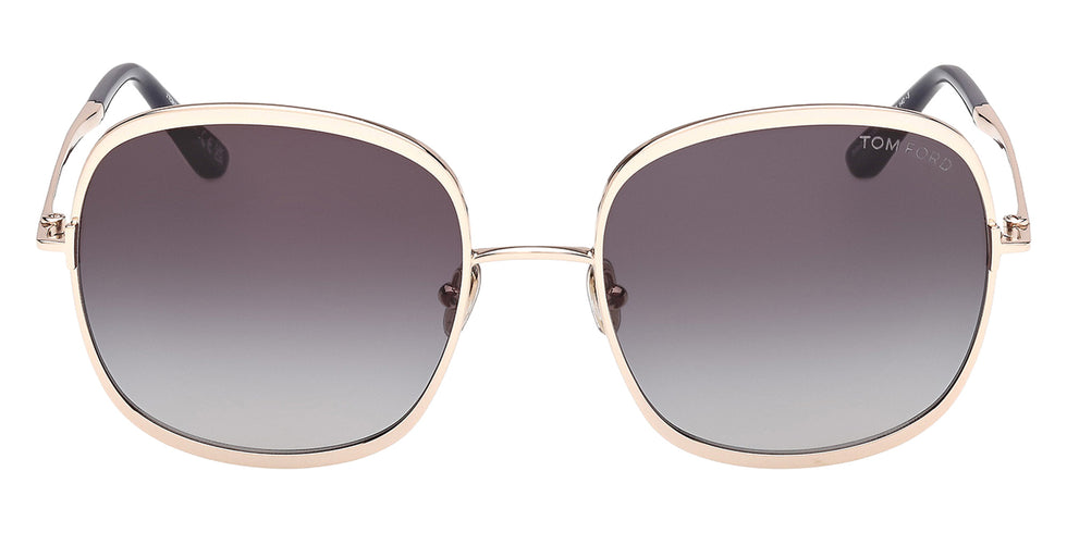 Tom Ford FT1320 28W 57 - Shiny Rose Gold / Gradient Blue 28W #id:ft132028w_s:100100