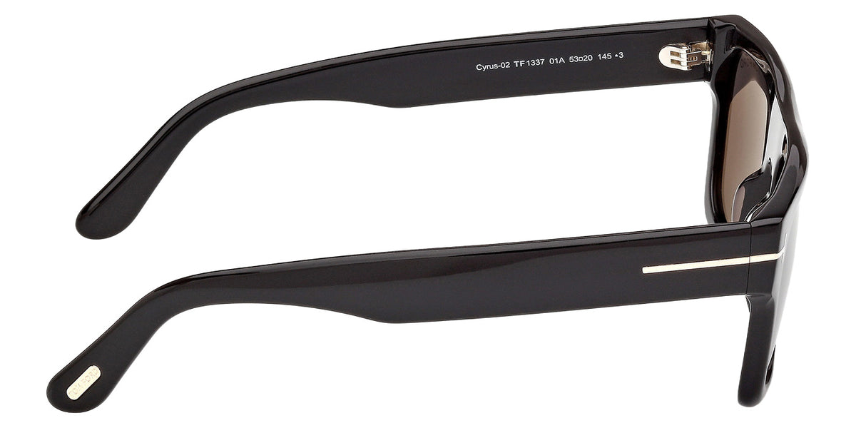 Tom Ford FT1337 CYRUS-02 01A 53 - Shiny Black / Smoke #id:ft133701a_s:100130