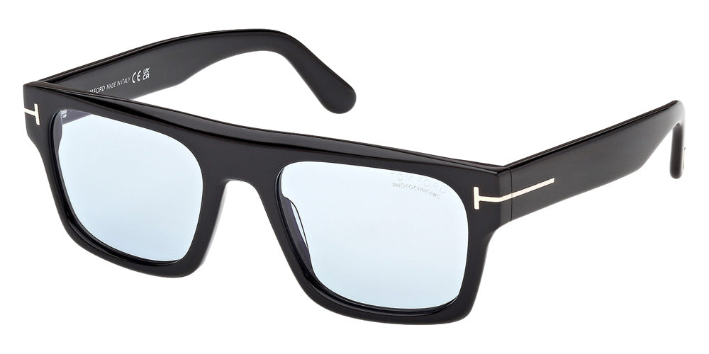 Tom Ford FT1337 CYRUS-02 01V 53 - Shiny Black / Blue Photochromic #id:ft133701v_s:100105