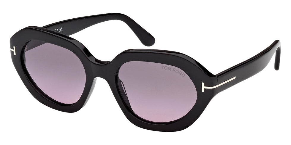 Tom Ford FT1341 MERYL-02 01B 53 - Shiny Black / Gradient Smoke #id:ft134101b_s:100105
