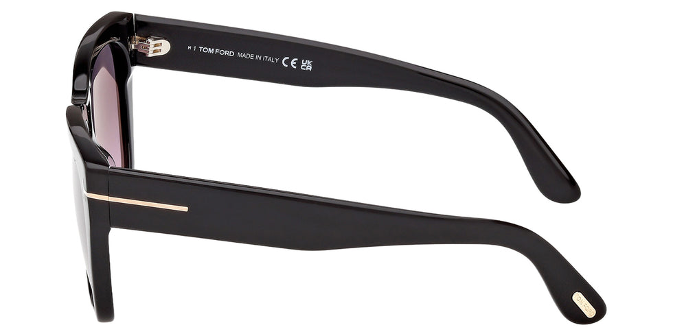 Tom Ford FT1343 01B 55 - Shiny Black / Gradient Smoke 01B #id:ft134301b_s:100110