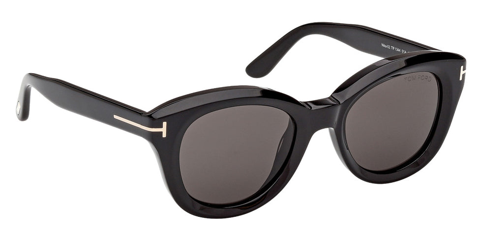 Tom Ford FT1344 NIKA-02 01A 49 - Shiny Black / Smoke #id:ft134401a_s:100135