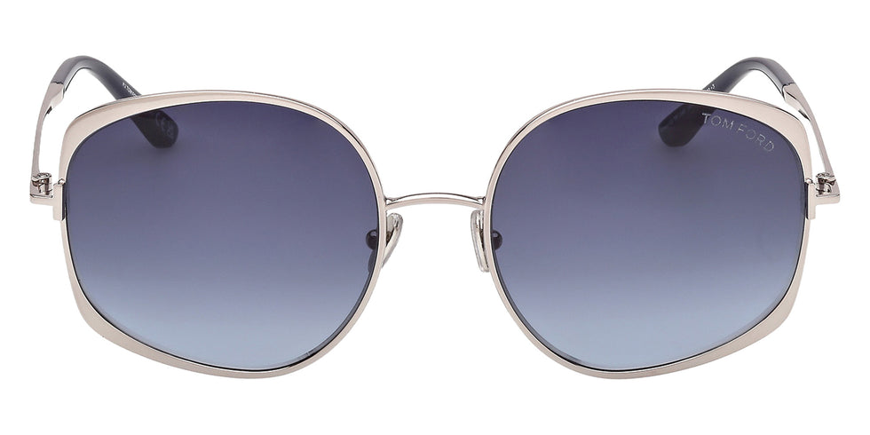 Tom Ford FT1349 14W 58 - Shiny Light Ruthenium / Gradient Blue 14W #id:ft134914w_s:100100