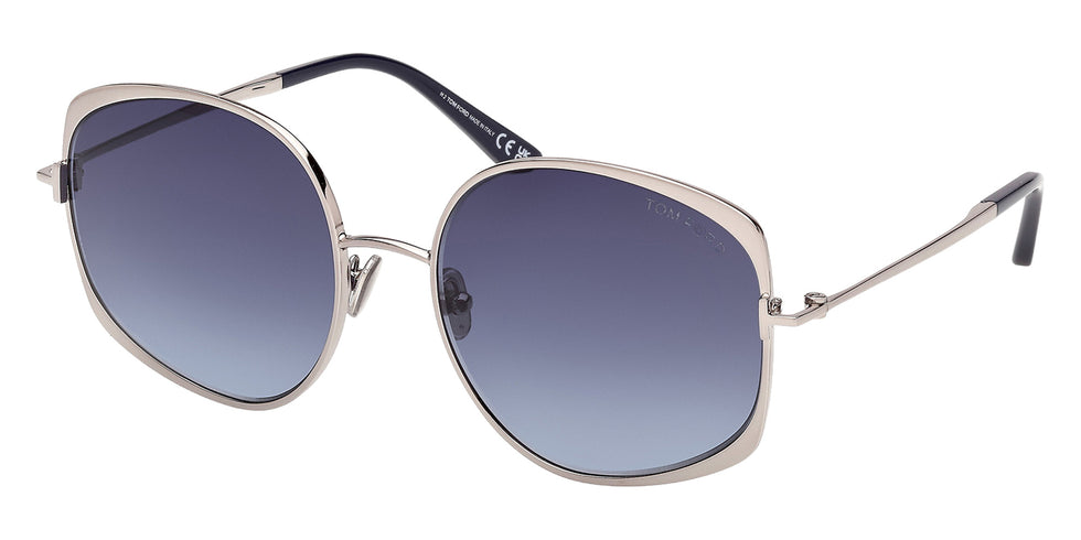 Tom Ford FT1349 14W 58 - Shiny Light Ruthenium / Gradient Blue 14W #id:ft134914w_s:100105