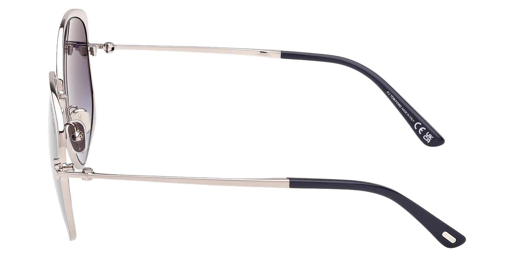 Tom Ford FT1349 14W 58 - Shiny Light Ruthenium / Gradient Blue 14W #id:ft134914w_s:100110