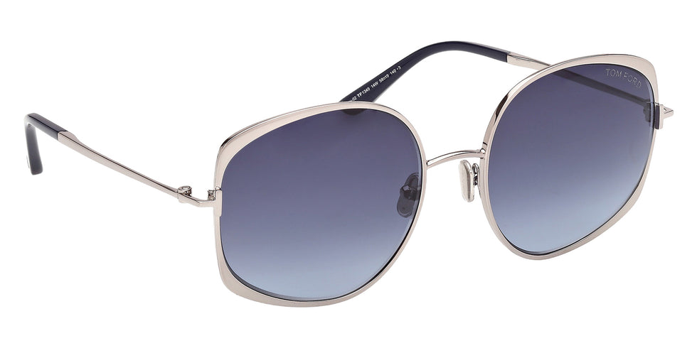 Tom Ford FT1349 14W 58 - Shiny Light Ruthenium / Gradient Blue 14W #id:ft134914w_s:100135