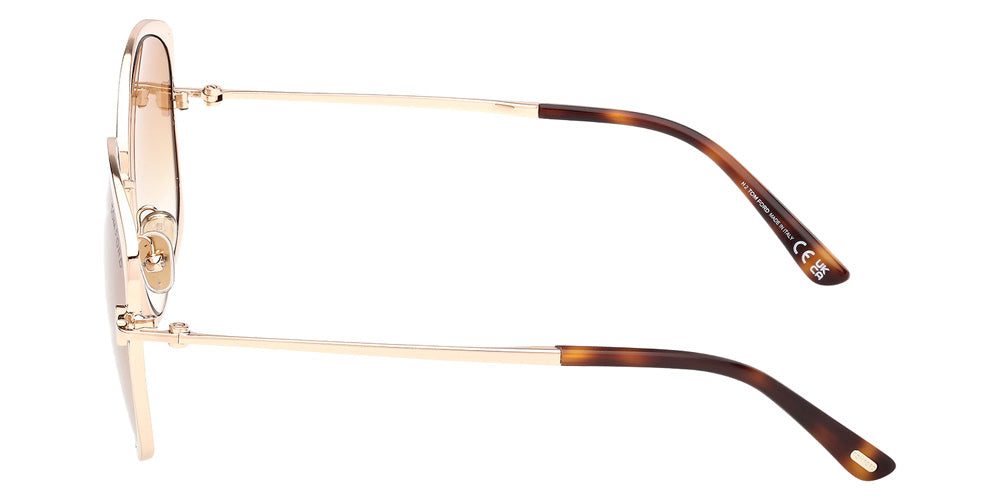 Tom Ford FT1349 ABBEY-02 28F 58 - Shiny Rose Gold / Gradient Brown #id:ft134928f_s:100110