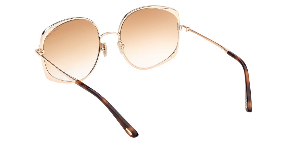 Tom Ford FT1349 ABBEY-02 28F 58 - Shiny Rose Gold / Gradient Brown #id:ft134928f_s:100115