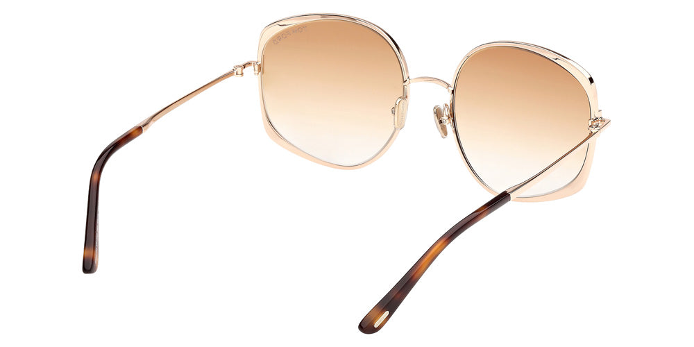 Tom Ford FT1349 ABBEY-02 28F 58 - Shiny Rose Gold / Gradient Brown #id:ft134928f_s:100125