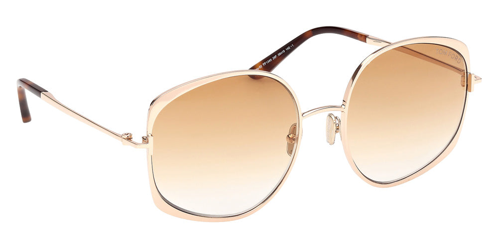Tom Ford FT1349 ABBEY-02 28F 58 - Shiny Rose Gold / Gradient Brown #id:ft134928f_s:100135