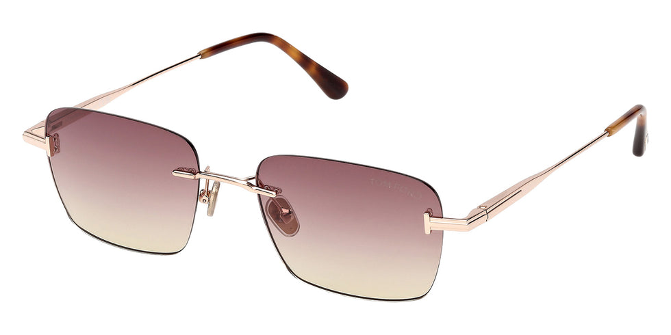 Tom Ford FT1354 JAKE-02 28Z 54 - Shiny Rose Gold / Gradient Bordeaux #id:ft135428z_s:104105