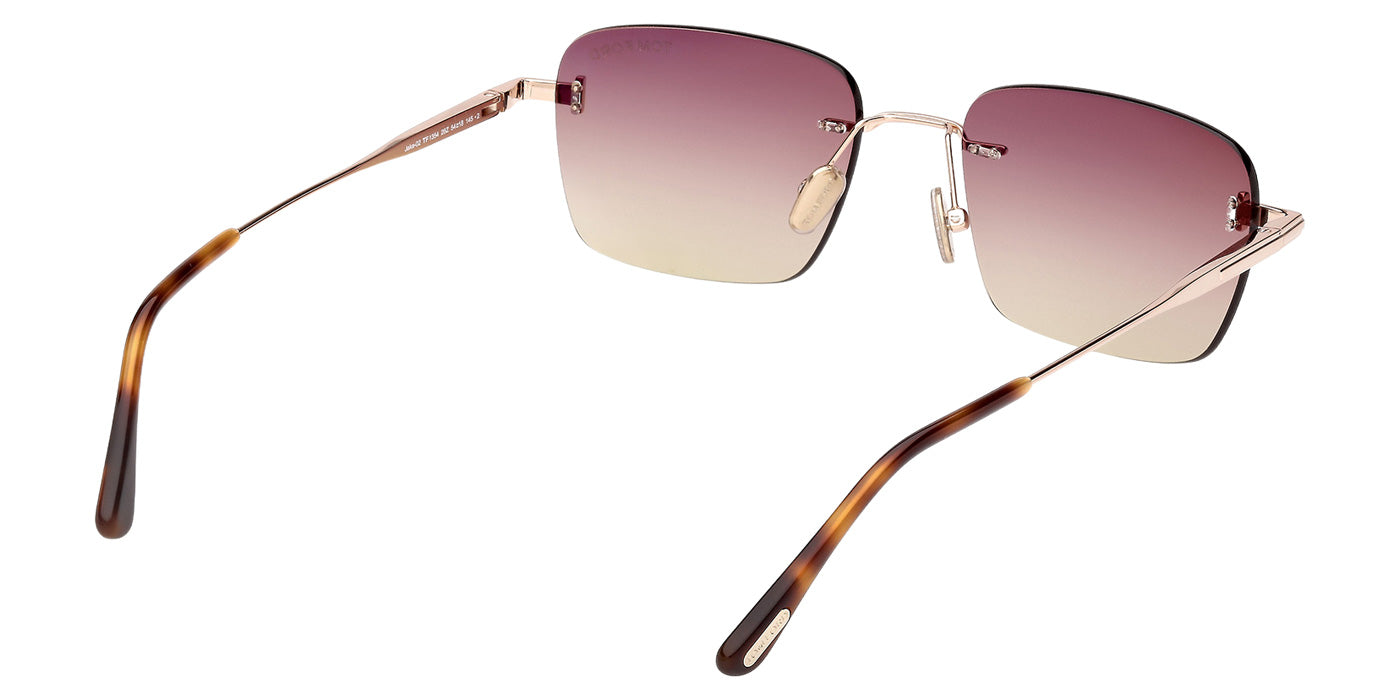 Tom Ford FT1354 JAKE-02 28Z 54 - Shiny Rose Gold / Gradient Bordeaux #id:ft135428z_s:104125