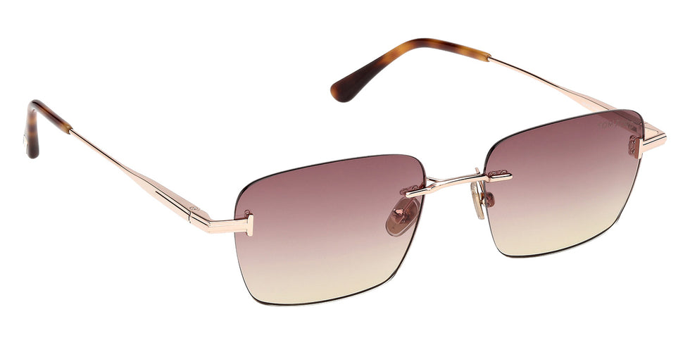 Tom Ford FT1354 JAKE-02 28Z 54 - Shiny Rose Gold / Gradient Bordeaux #id:ft135428z_s:104135