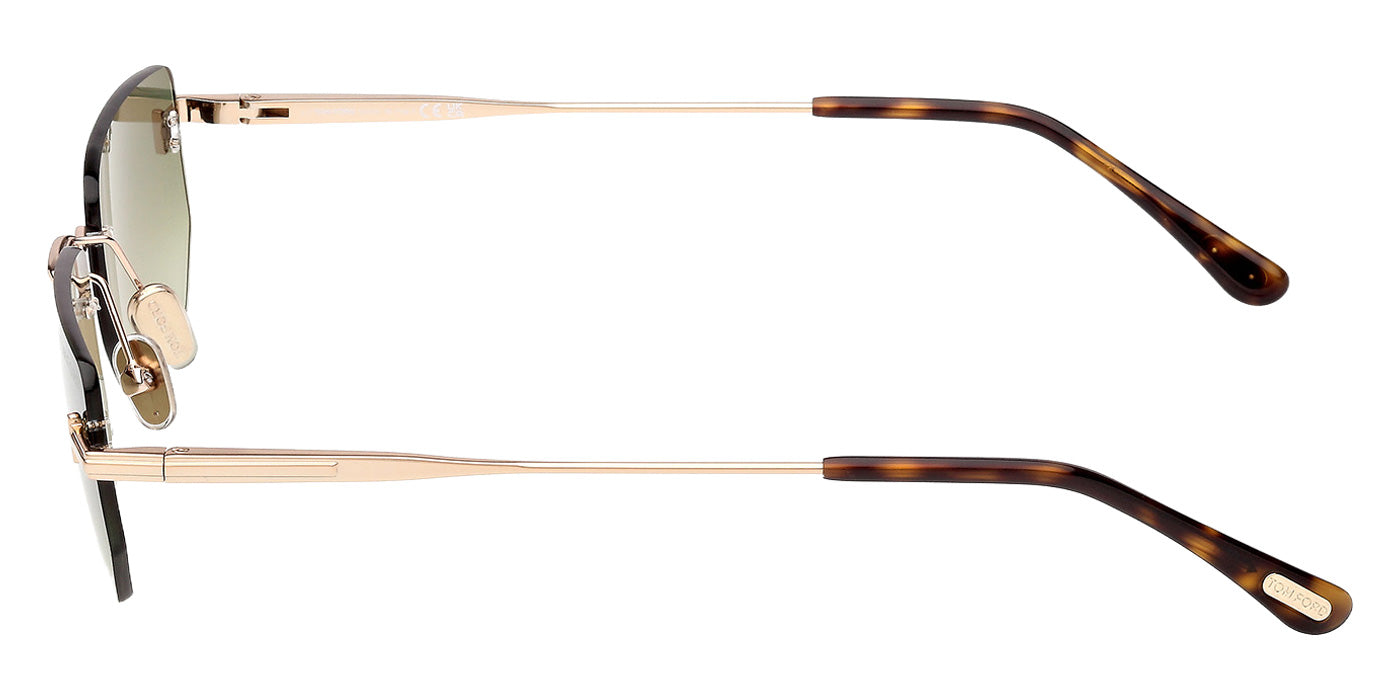 Tom Ford FT1355 ETHAN-02 28P 53 - Shiny Rose Gold / Gradient Green #id:ft135528p_s:102110