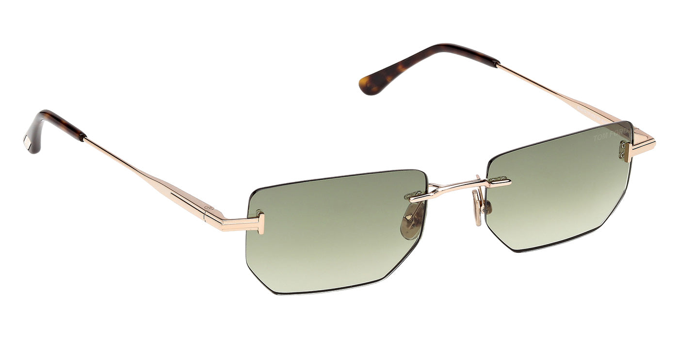 Tom Ford FT1355 ETHAN-02 28P 53 - Shiny Rose Gold / Gradient Green #id:ft135528p_s:102135