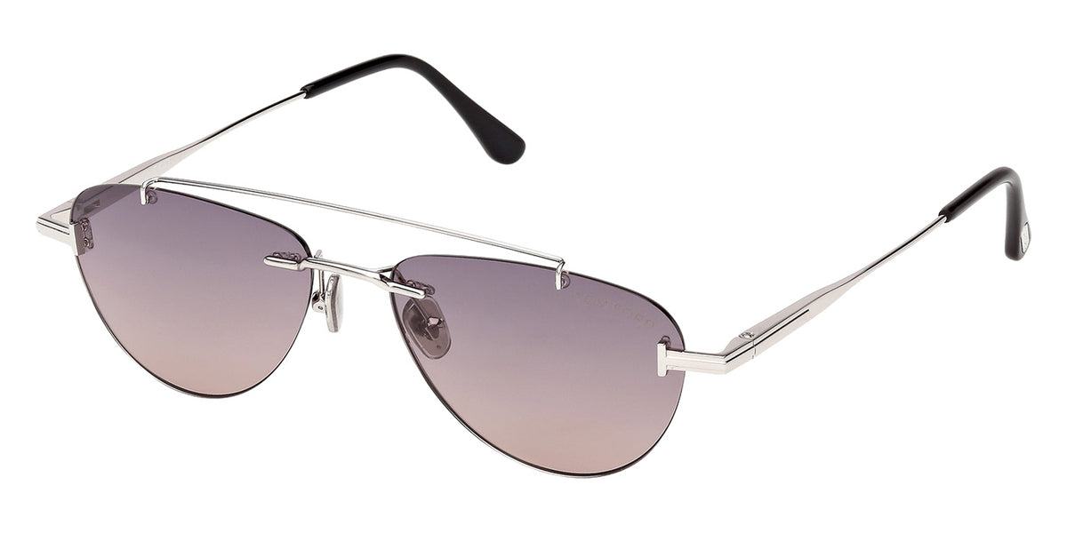 Tom Ford FT1356 ASTOR-02 16B 55 - Shiny Palladium / Gradient Smoke #id:ft135616b_s:100105
