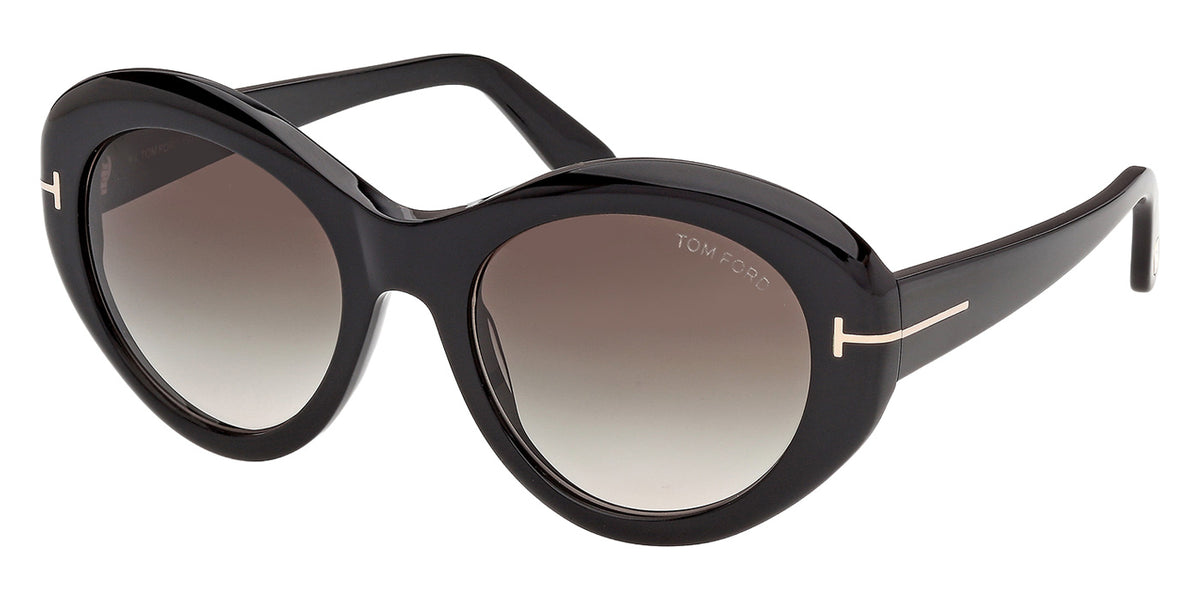 Tom Ford FT1423 ELODIE-02 01B 54 - Shiny Black / Gradient Smoke #id:ft142301b_s:100105