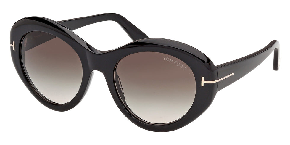 Tom Ford FT1423 ELODIE-02 01B 54 - Shiny Black / Gradient Smoke #id:ft142301b_s:100105