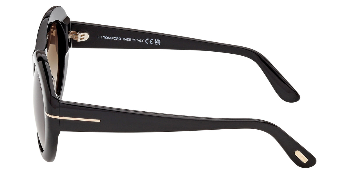 Tom Ford FT1423 ELODIE-02 01B 54 - Shiny Black / Gradient Smoke #id:ft142301b_s:100110