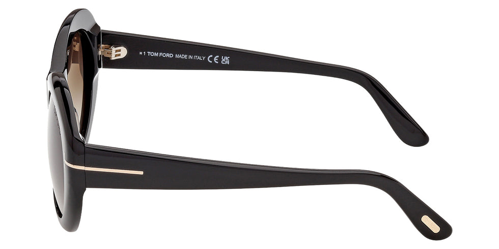 Tom Ford FT1423 ELODIE-02 01B 54 - Shiny Black / Gradient Smoke #id:ft142301b_s:100110