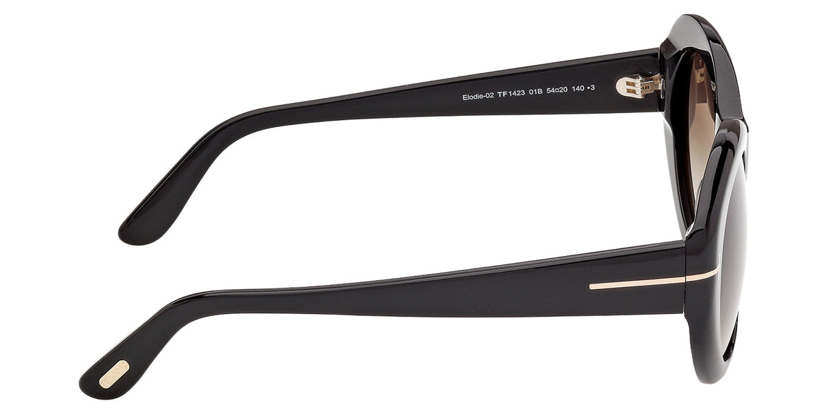 Tom Ford FT1423 ELODIE-02 01B 54 - Shiny Black / Gradient Smoke #id:ft142301b_s:100130
