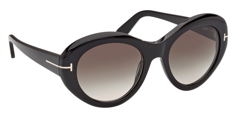 Tom Ford FT1423 ELODIE-02 01B 54 - Shiny Black / Gradient Smoke #id:ft142301b_s:100135