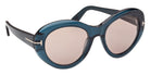Tom Ford FT1423 ELODIE-02 87E 54 - Shiny Turquoise / Brown #id:ft142387e_s:104135