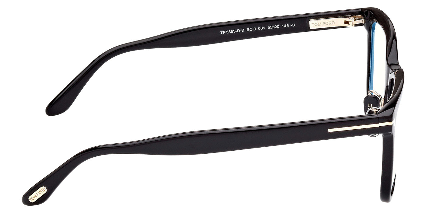 Tom Ford FT5853-D-B 001 55 - Shiny Black / Blue Filter #id:ft5853db001_s:100130