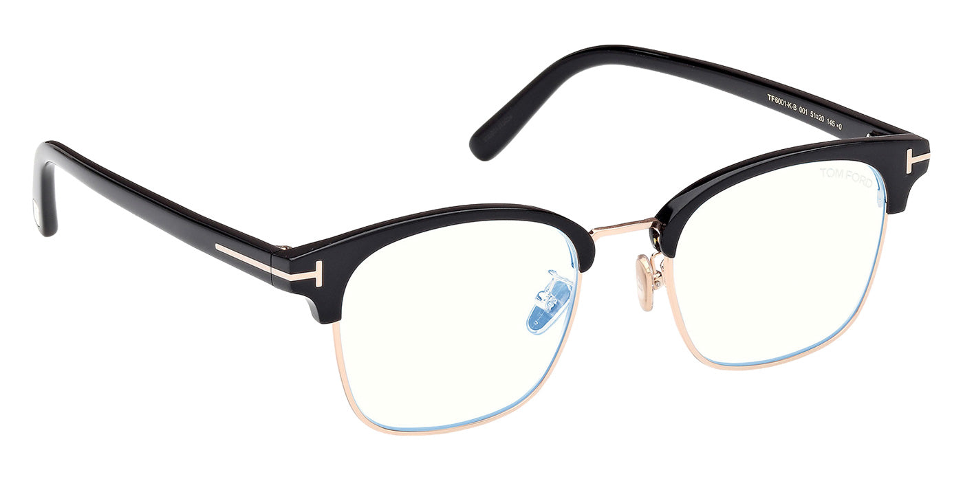 Tom Ford FT6001-K-B 001 51 - Shiny Black / Blue Filter #id:ft6001kb001_s:100135