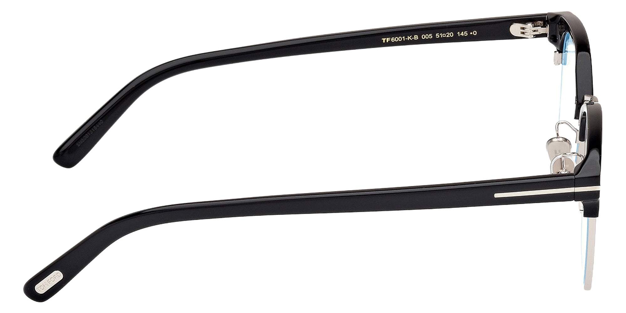 Tom Ford FT6001-K-B 005 51 - Shiny Black / Blue Filter 005 #id:ft6001kb005_s:100130