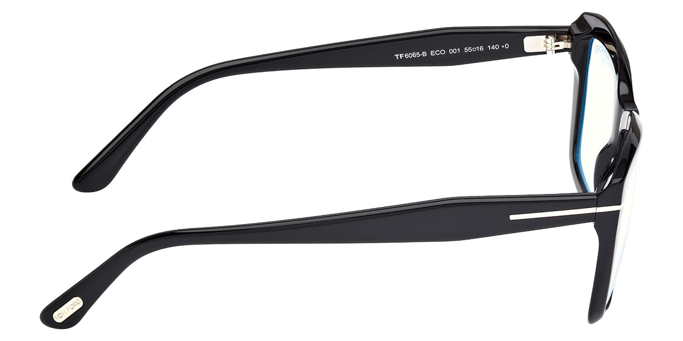 Tom Ford FT6065-B 001 55 - Shiny Black / Blue Filter #id:ft6065b001_s:100130
