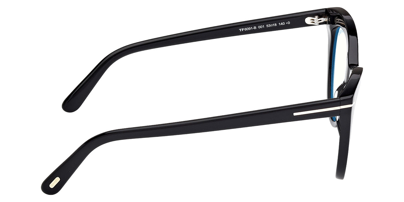 Tom Ford FT6091-B 001 53 - Shiny Black / Blue Filter #id:ft6091b001_s:100130