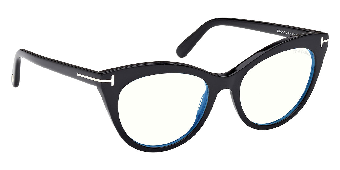 Tom Ford FT6091-B 001 53 - Shiny Black / Blue Filter #id:ft6091b001_s:100135