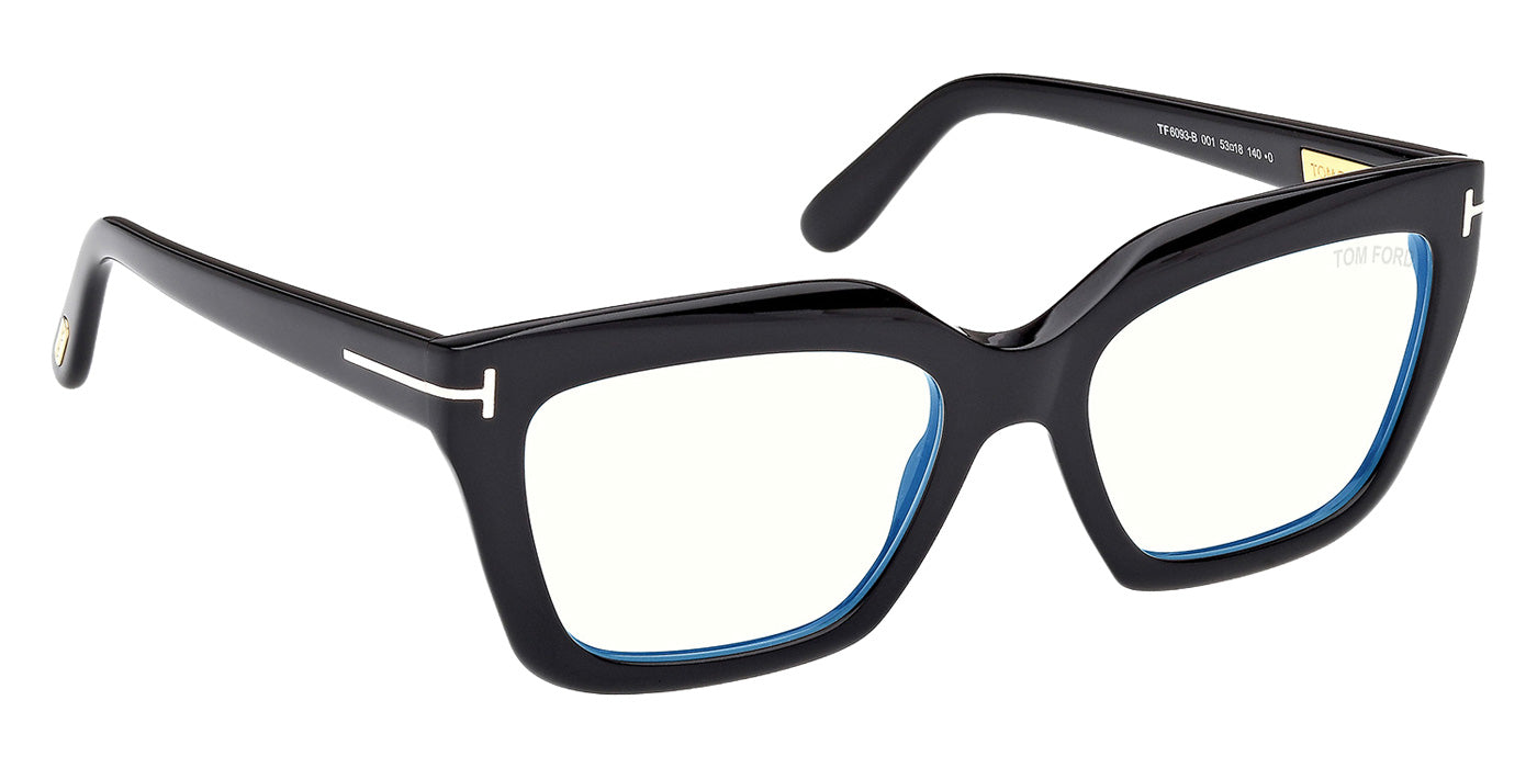 Tom Ford FT6093-B 001 53 - Shiny Black / Blue Filter #id:ft6093b001_s:100135