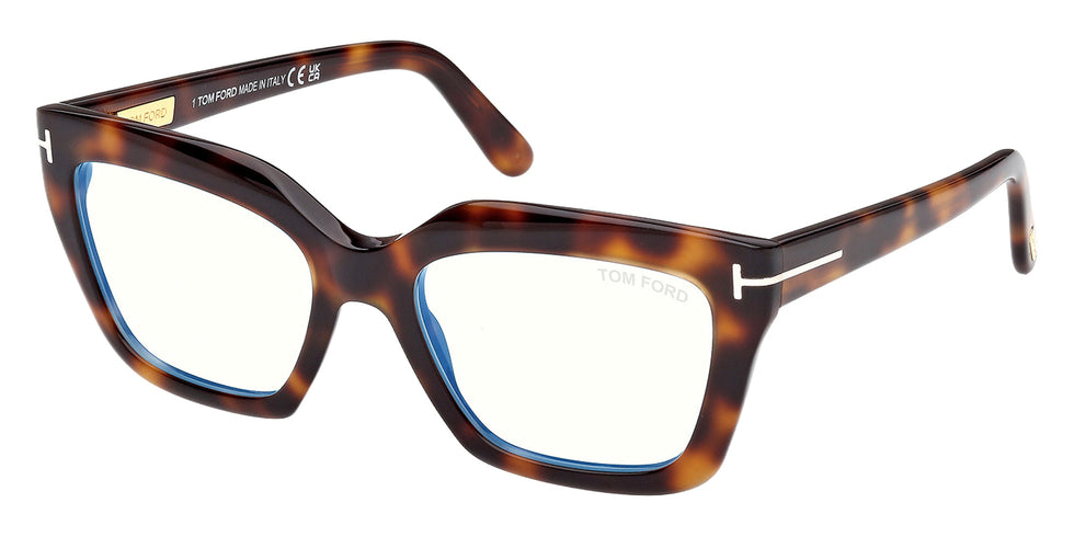 Tom Ford FT6093-B 053 53 - Blonde Havana / Blue Filter 053 #id:ft6093b053_s:100105