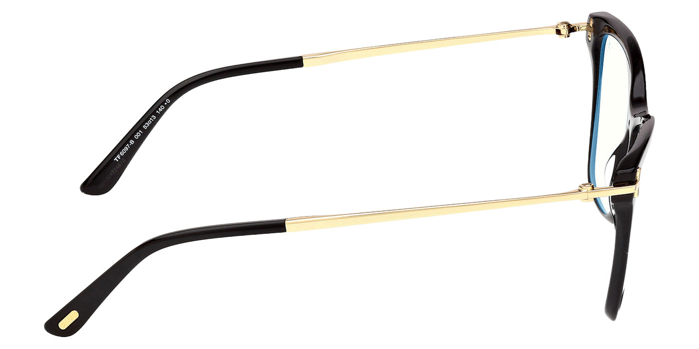 Tom Ford FT6097-B 001 53 - Shiny Black / Blue Filter #id:ft6097b001_s:100130