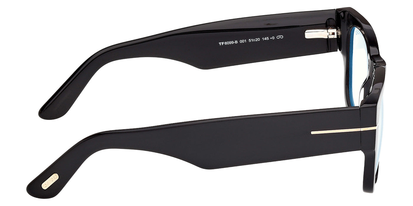Tom Ford FT6099-B 001 51 - Shiny Black / Smoke Blue Filter #id:ft6099b001_s:100130