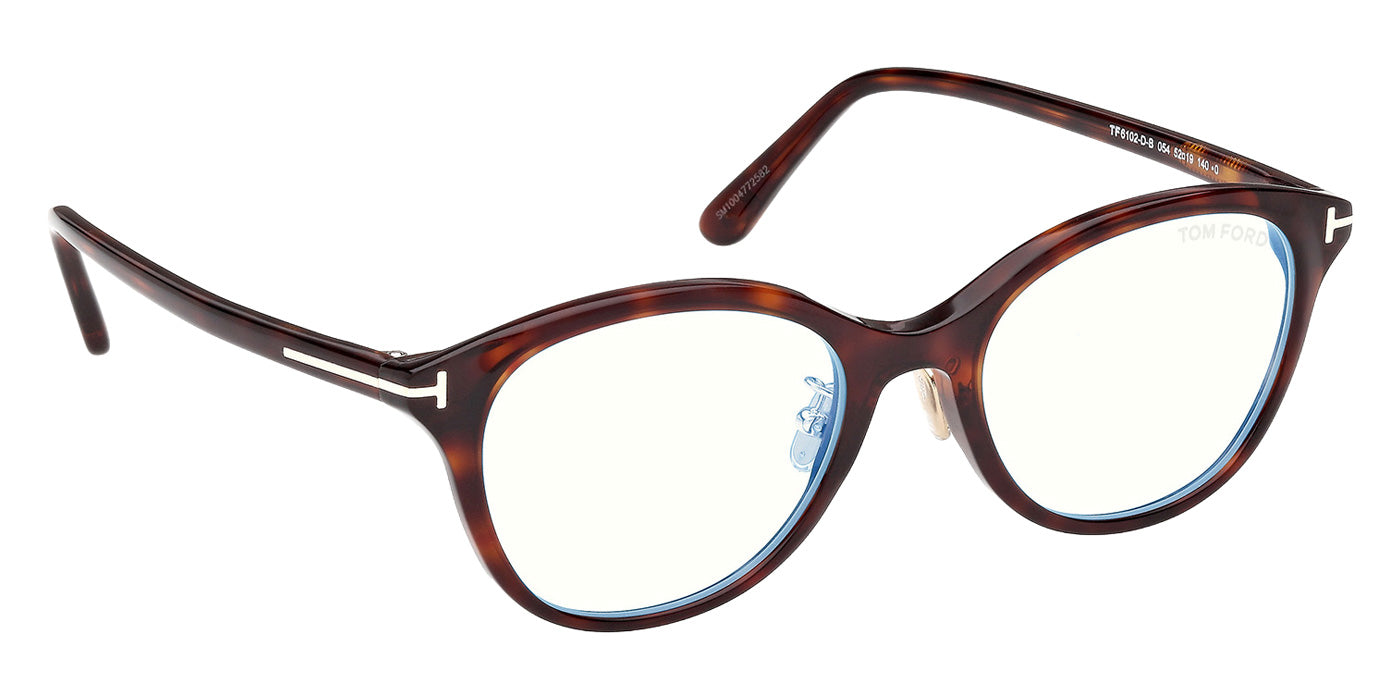 Tom Ford FT6102-D-B 054 52 - Red Havana / Blue Filter #id:ft6102db054_s:102135