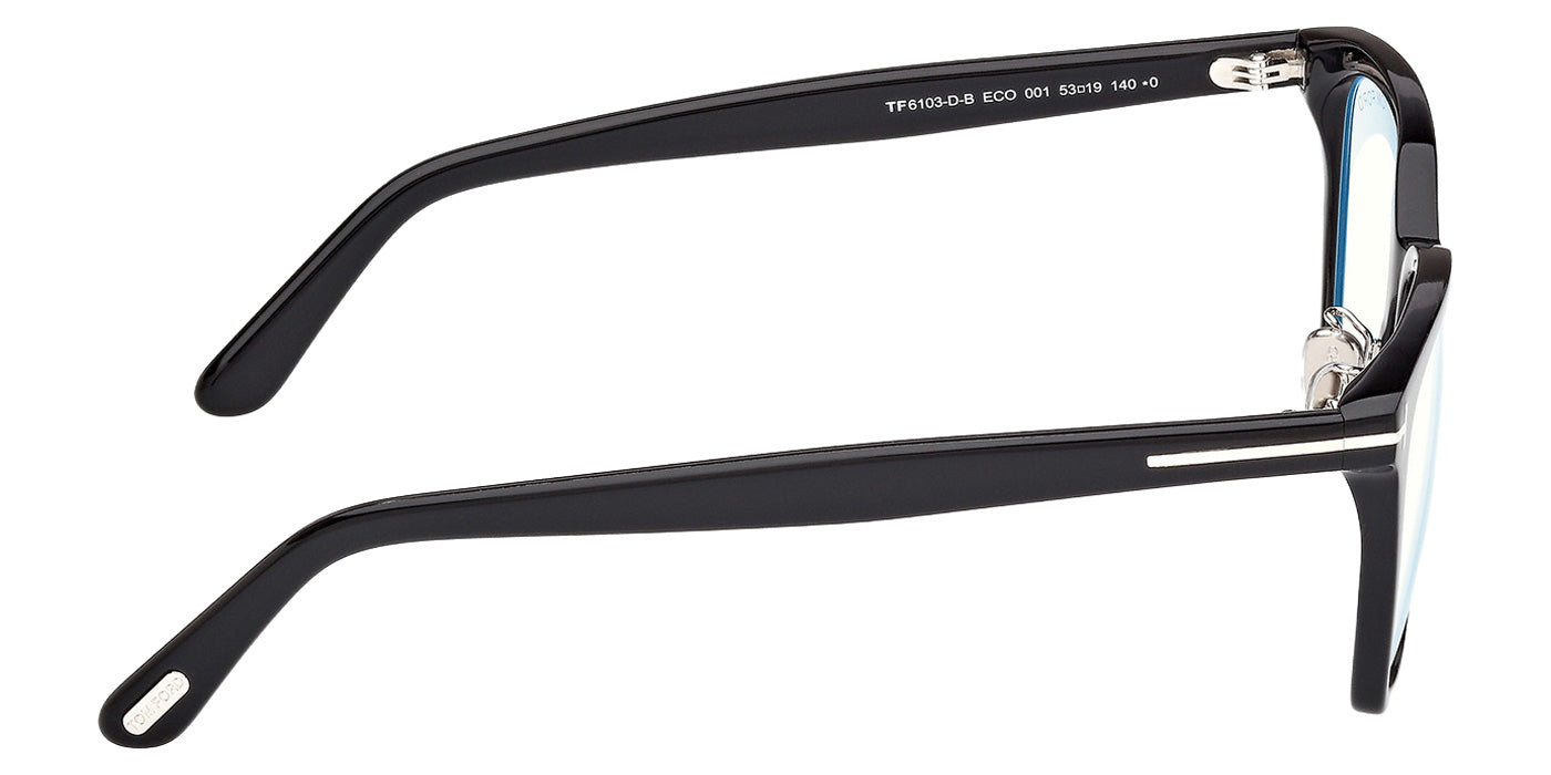 Tom Ford FT6103-D-B 001 53 - Shiny Black / Blue Filter #id:ft6103db001_s:100130